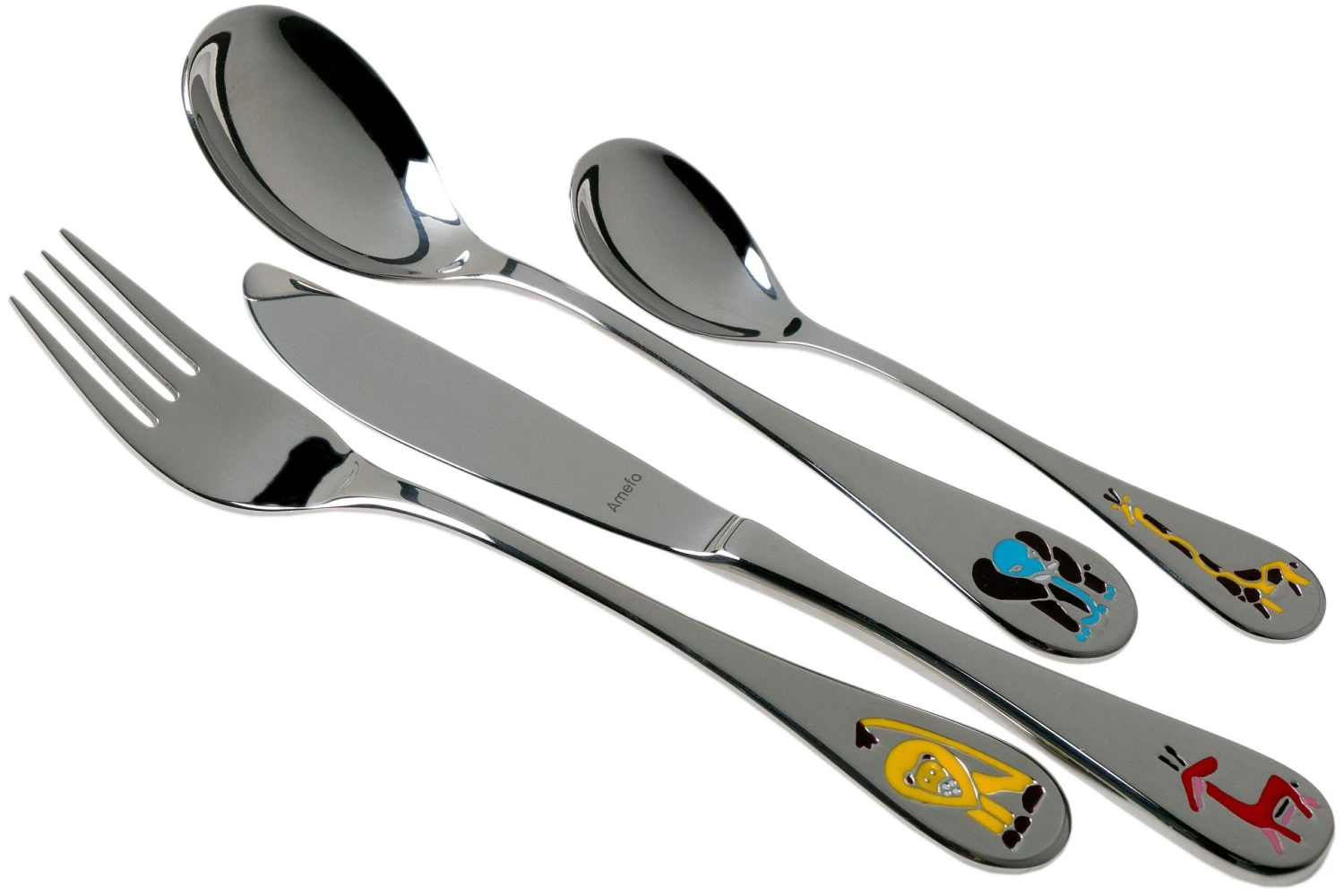 Amefa Safari 0430 Juego De Cubiertos Para Niños, 4-piezas 3 Amefa Safari 0430 Juego De Cubiertos Para Niños, 4-piezas