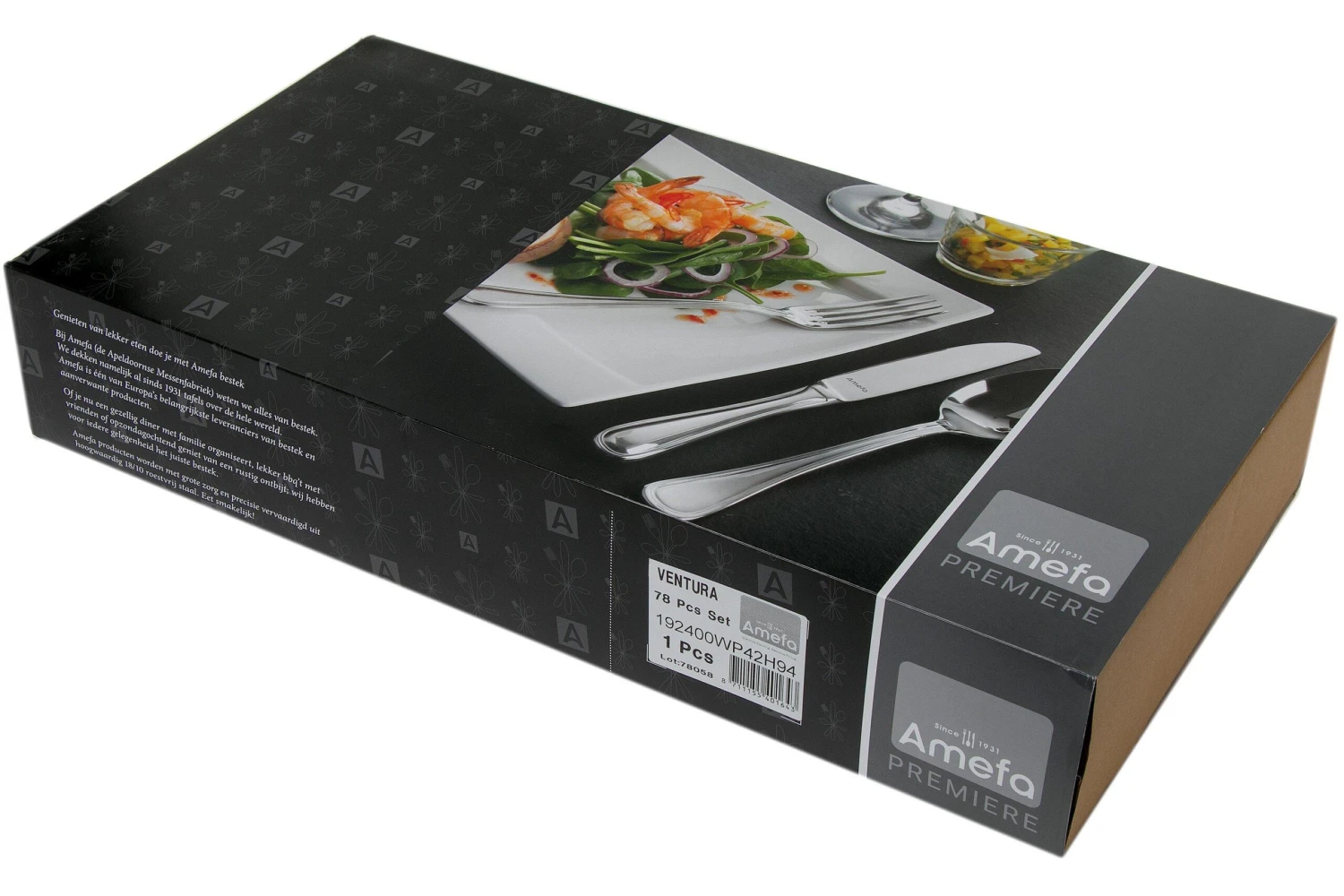 Amefa Ventura 1924 78-piezas Juego De Cubiertos 5 Amefa Ventura 1924 78-piezas Juego De Cubiertos - Imagen 3