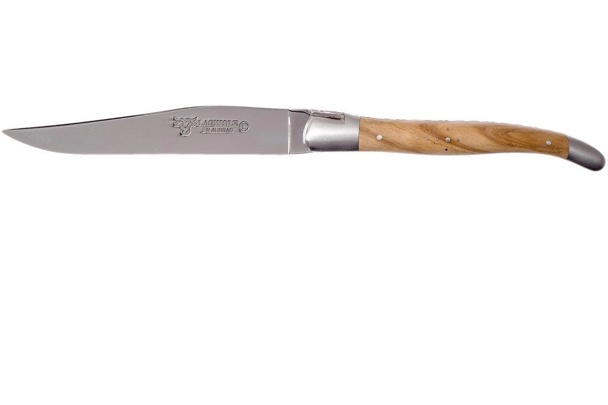 Laguiole En Aubrac Juego De Cuchillos Para Carne 6-unidades De Madera De Olivo 4 Laguiole En Aubrac Juego De Cuchillos Para Carne 6-unidades De Madera De Olivo - Imagen 2