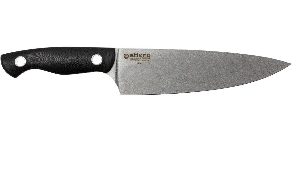 Böker 130267, Saga Cuchillo De Chef 20cm, Stonewash Finish 4 Böker 130267, Saga Cuchillo De Chef 20cm, Stonewash Finish - Imagen 2