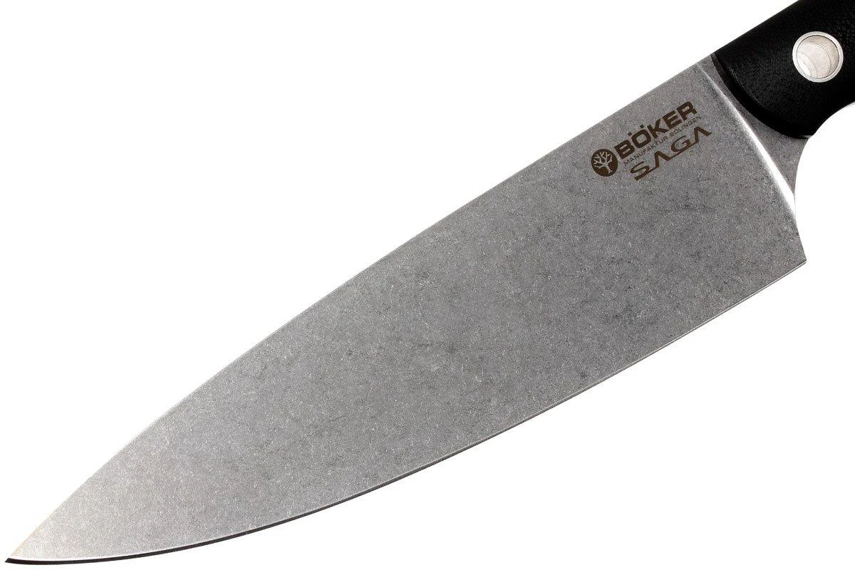 Böker 130267, Saga Cuchillo De Chef 20cm, Stonewash Finish 5 Böker 130267, Saga Cuchillo De Chef 20cm, Stonewash Finish - Imagen 3