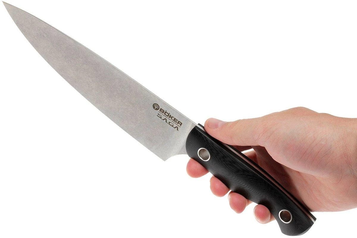 Böker 130267, Saga Cuchillo De Chef 20cm, Stonewash Finish 8 Böker 130267, Saga Cuchillo De Chef 20cm, Stonewash Finish - Imagen 6
