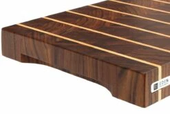 Eden Tabla De Cortar Hecha A Mano, Nogal Americano Con Rayas, 37x27 Cm -CocinaPro Ventas EQP004 3727 02 eden snijplank eqp004 3727 d2