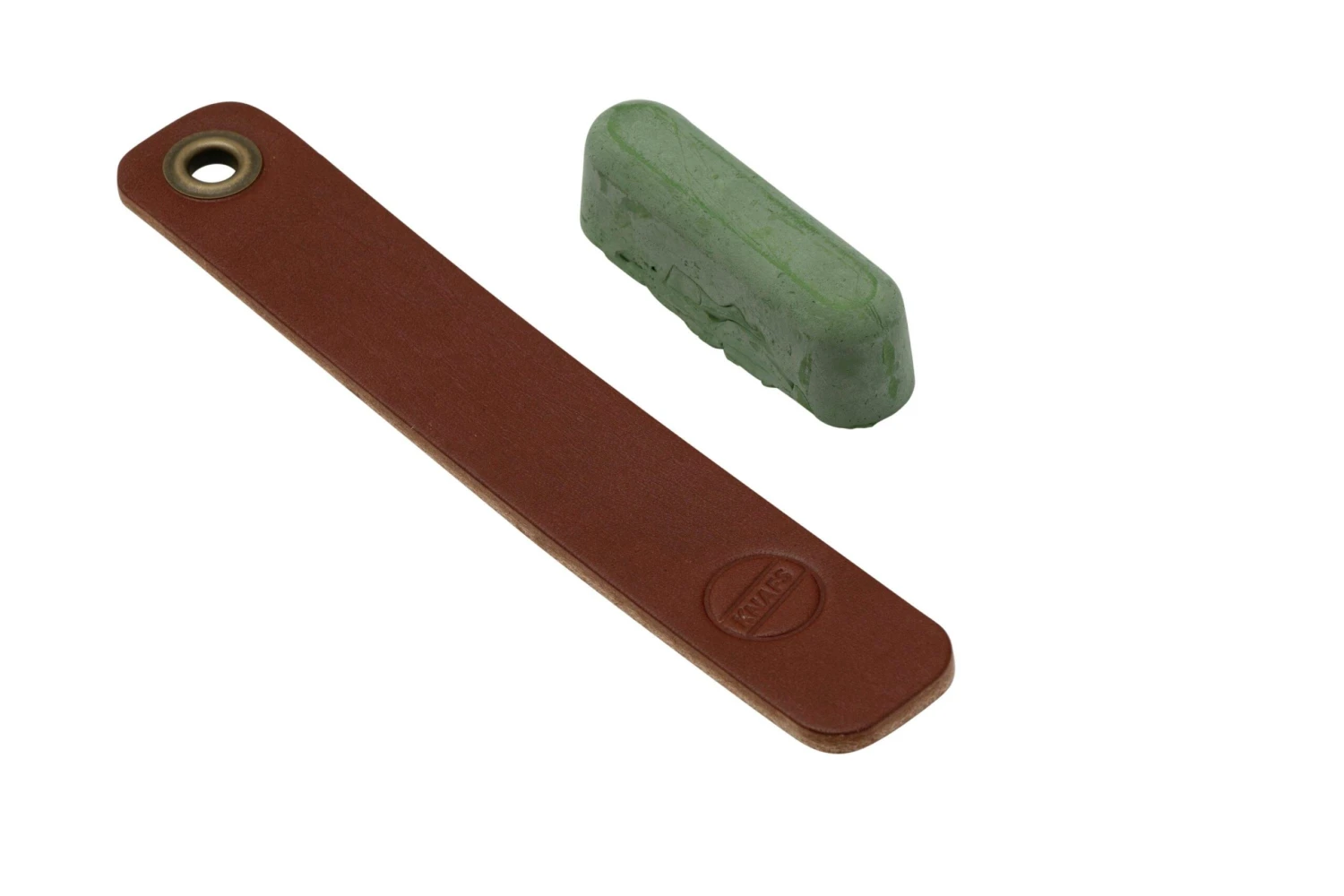 KNAFS Leather Strop And Stropping Compound Green, Ultrafino 3 KNAFS Leather Strop And Stropping Compound Green, Ultrafino