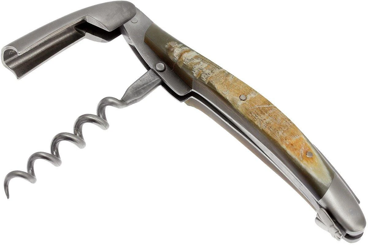 Forge Laguiole SOM1CASAT, Sacacorchos De Camarero Mate , Cuerno De Vaca Y Madera De Aubrac 4 Forge Laguiole SOM1CASAT, Sacacorchos De Camarero Mate , Cuerno De Vaca Y Madera De Aubrac - Imagen 2