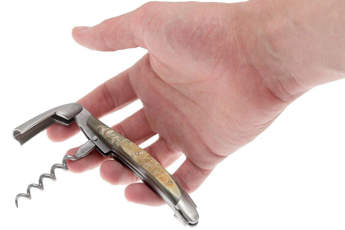 Forge Laguiole SOM1CASAT, Sacacorchos De Camarero Mate , Cuerno De Vaca Y Madera De Aubrac 7 Forge Laguiole SOM1CASAT, Sacacorchos De Camarero Mate , Cuerno De Vaca Y Madera De Aubrac - Imagen 5