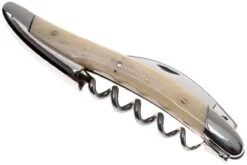 Forge Laguiole SOMX1OS Sacacorchos De Camarero Pulido, Hueso Blanco