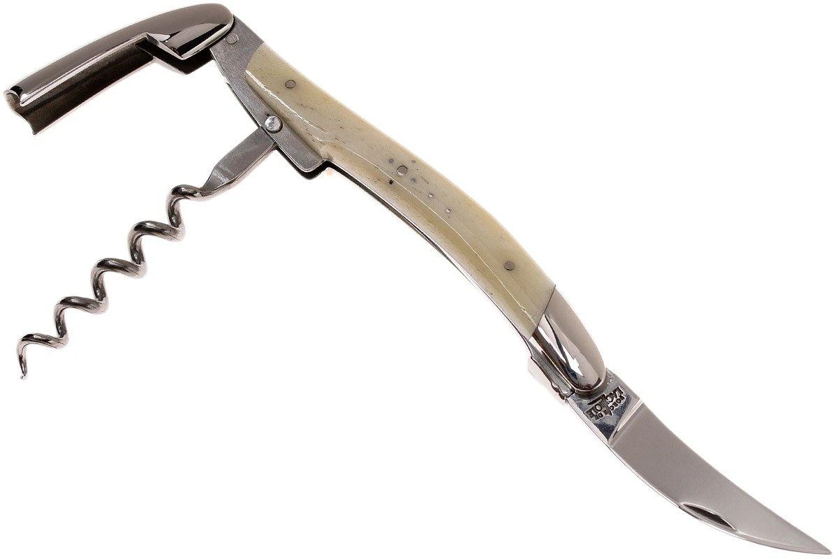Forge Laguiole SOMX1OS Sacacorchos De Camarero Pulido, Hueso Blanco 4 Forge Laguiole SOMX1OS Sacacorchos De Camarero Pulido, Hueso Blanco - Imagen 2