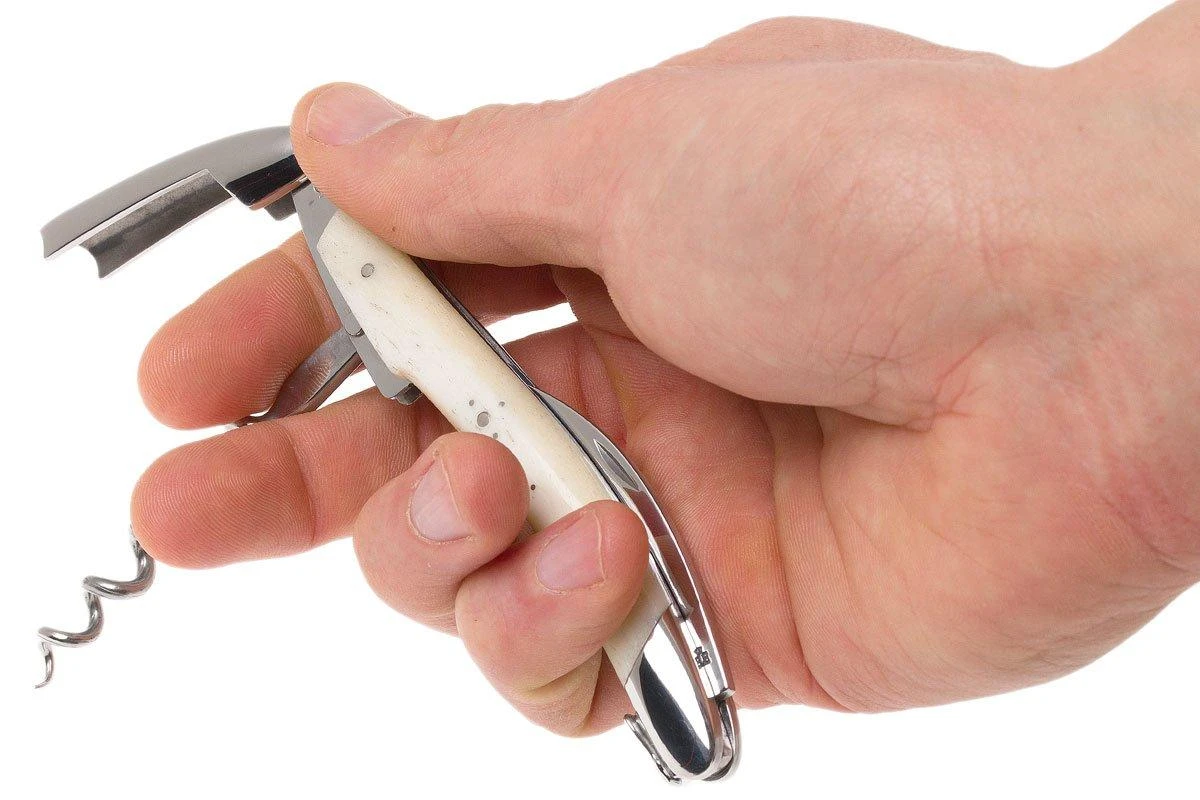 Forge Laguiole SOMX1OS Sacacorchos De Camarero Pulido, Hueso Blanco 8 Forge Laguiole SOMX1OS Sacacorchos De Camarero Pulido, Hueso Blanco - Imagen 6