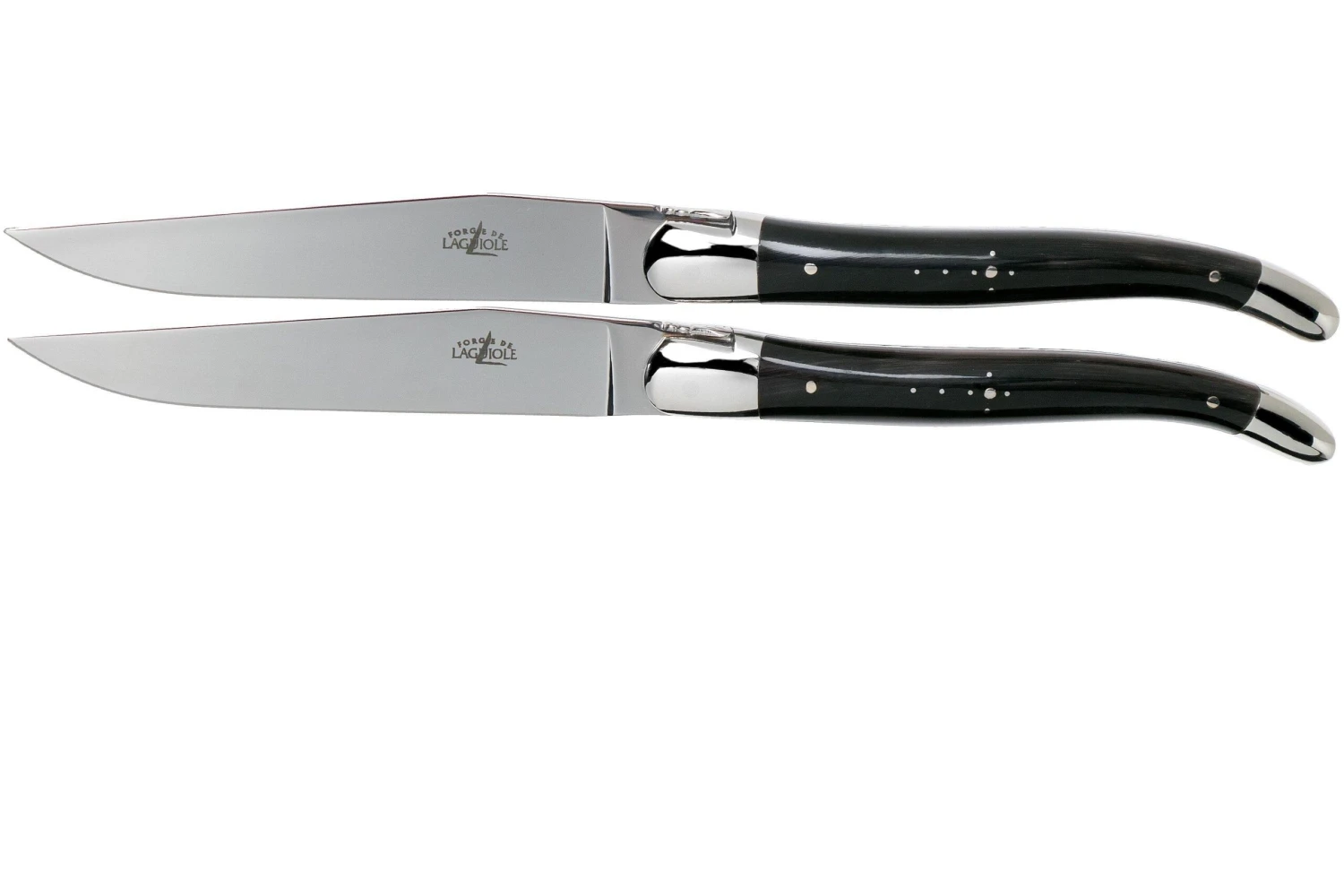 Forge De Laguiole T22MINBF Juego De Cuchillos Para Carne De Cuerno Pulido De 2 Piezas 3 Forge De Laguiole T22MINBF Juego De Cuchillos Para Carne De Cuerno Pulido De 2 Piezas