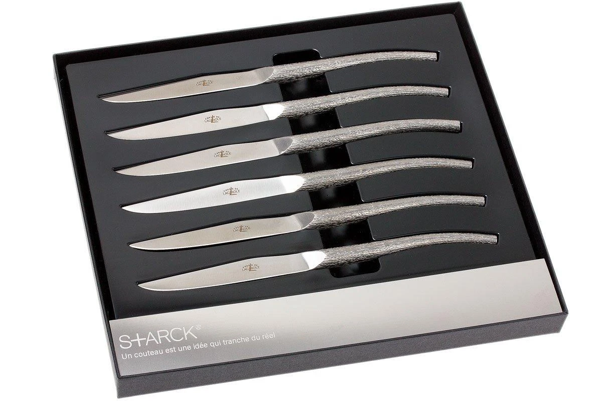 Forge Laguiole, T6 LOG Philippe Starck Juego De Cuchillos Para Carne 4 Forge Laguiole, T6 LOG Philippe Starck Juego De Cuchillos Para Carne - Imagen 2