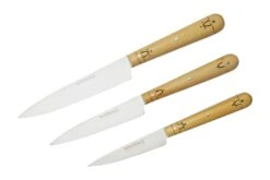 Nontron Traditional Set Of 3 Kitchen Knives, T3OFRBU Juego De Cuchillos De 3 Piezas -CocinaPro Ventas NNT3OFRBU 02 nontron