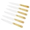 Nontron Traditional Set Of 6 Kitchen Knives, T6OF12RBU Juego De Cuchillos De 6 Piezas