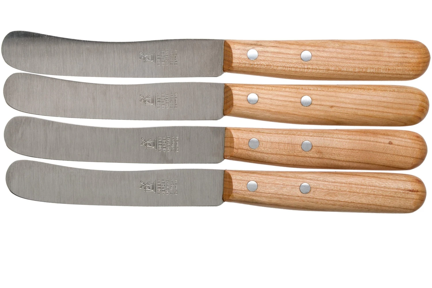 Robert Herder Buckels Acero Inoxidable Set De 4 Cuchillos De Desayuno, Madera De Ciruelo 3 Robert Herder Buckels Acero Inoxidable Set De 4 Cuchillos De Desayuno, Madera De Ciruelo