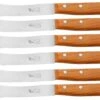 Robert Herder Buckels 9554200202 Acero Inoxidable, Madera De Cerezo, Juego De Cuchillos De Desayuno De 6 Piezas