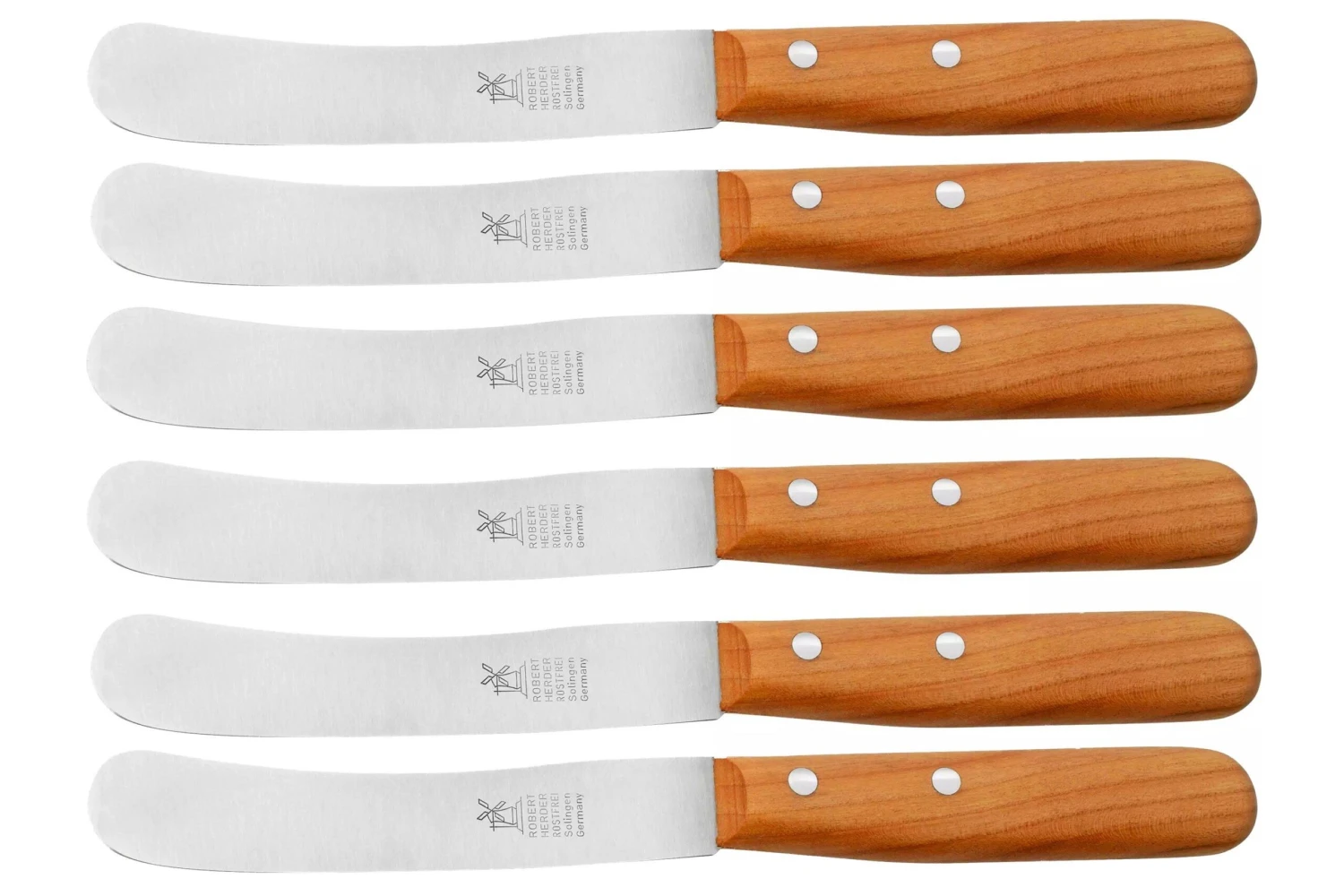 Robert Herder Buckels 9554200202 Acero Inoxidable, Madera De Cerezo, Juego De Cuchillos De Desayuno De 6 Piezas 3 Robert Herder Buckels 9554200202 Acero Inoxidable, Madera De Cerezo, Juego De Cuchillos De Desayuno De 6 Piezas