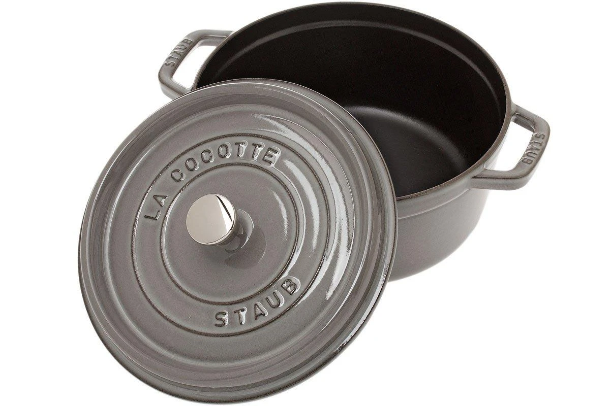 Staub Cocotte - Cocotte 24cm, 3,8L, Gris 4 Staub Cocotte - Cocotte 24cm, 3,8L, Gris - Imagen 2