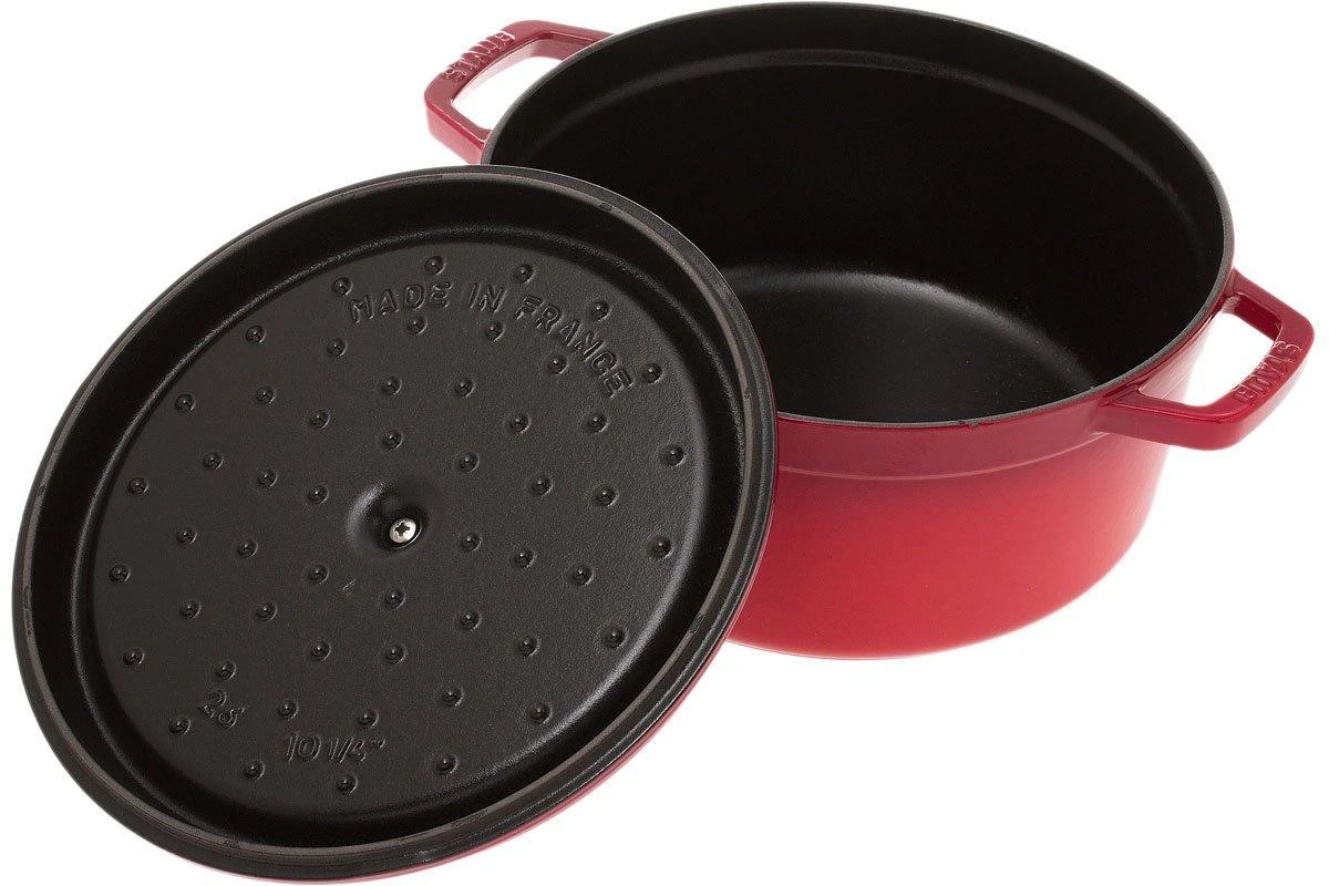 Staub Cocotte - Cocotte 26cm, 5,2L, Rojo Con Bandeja De Vapor 5 Staub Cocotte - Cocotte 26cm, 5,2L, Rojo Con Bandeja De Vapor - Imagen 3