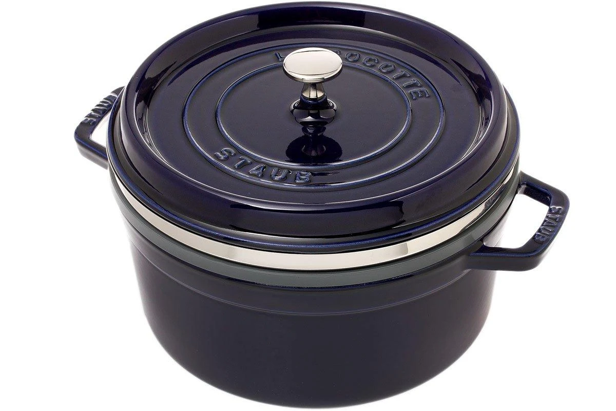 Staub Cocotte- Cocotte 26cm, 5,2L, Azul Con Bandeja De Vapor 3 Staub Cocotte- Cocotte 26cm, 5,2L, Azul Con Bandeja De Vapor