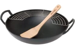 Spring Sartén Wok Hierro Fundido Con Tapa De Vidrio, 35 Cm -CocinaPro Ventas SX1692120635 03 spring sx1692120635 03