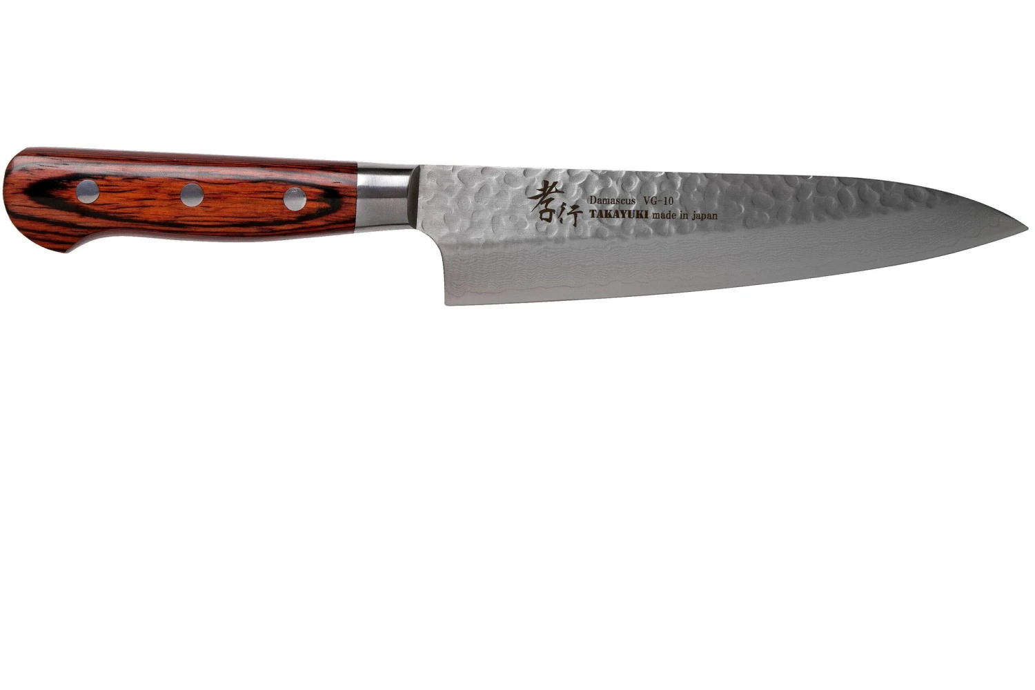 Sakai Takayuki 33-Layer Damascus Cuchillo De Chef 18 Cm, Caoba 4 Sakai Takayuki 33-Layer Damascus Cuchillo De Chef 18 Cm, Caoba - Imagen 2