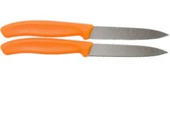 Victorinox SwissClassic Dentado/liso Cuchillo De Verduras Naranja 10 Cm, Set De 2 VT6-7796-L9B -CocinaPro Ventas VT6 7796 L9B 02 victorinox swissclassic