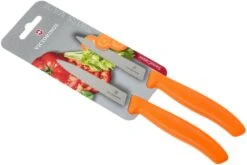 Victorinox SwissClassic Dentado/liso Cuchillo De Verduras Naranja 10 Cm, Set De 2 VT6-7796-L9B -CocinaPro Ventas VT6 7796 L9B 06 victorinox swissclassic