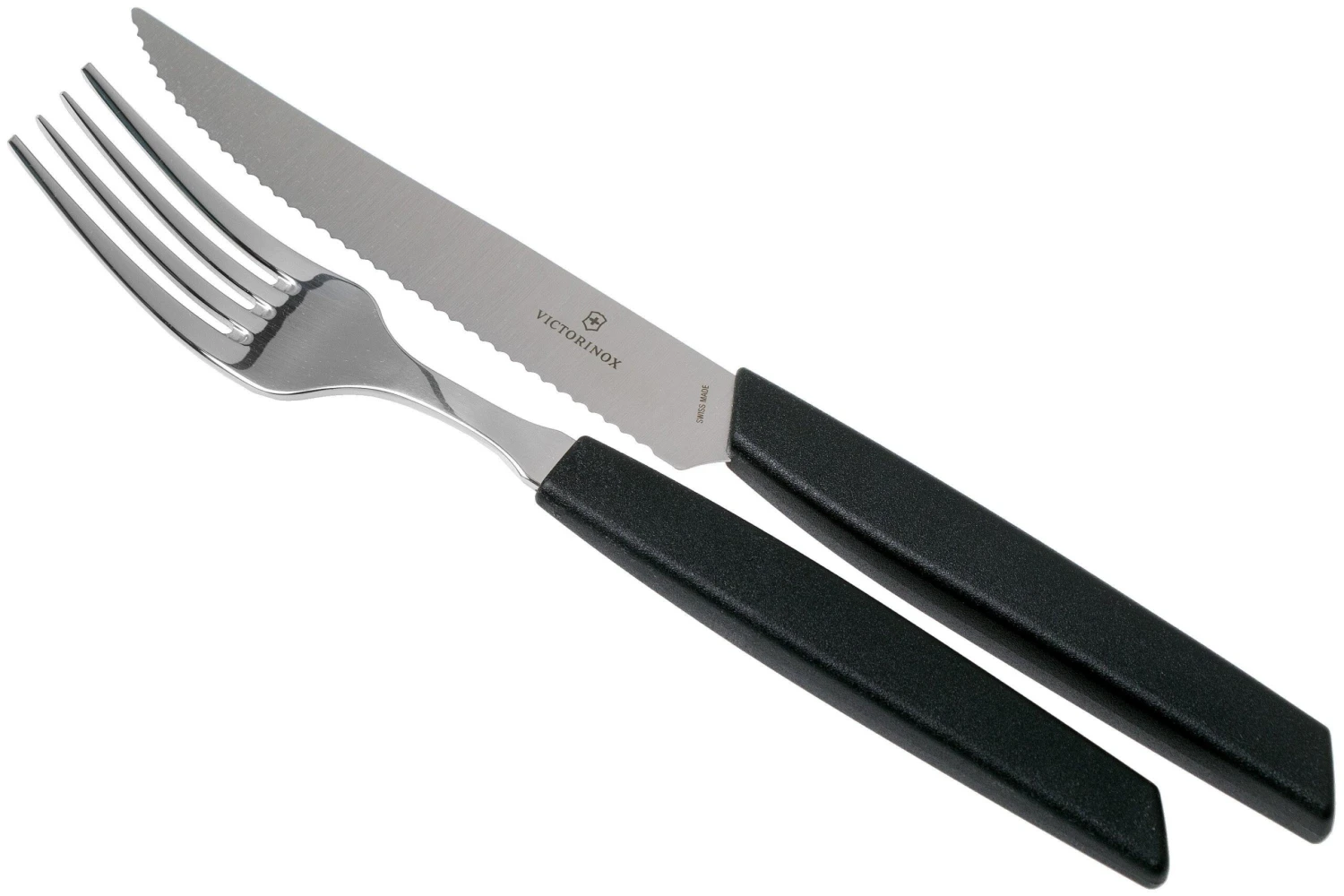 Victorinox Swiss Modern 6.9093.12W.12, Set De Cubiertos De 12 Piezas Con Cuchillo Para Carne, Negro 3 Victorinox Swiss Modern 6.9093.12W.12, Set De Cubiertos De 12 Piezas Con Cuchillo Para Carne, Negro